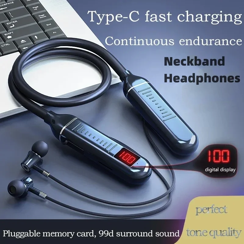 Magnetic Neckband Sports Earphones - Auricolari wireless Bluebooth Cuffie con archetto